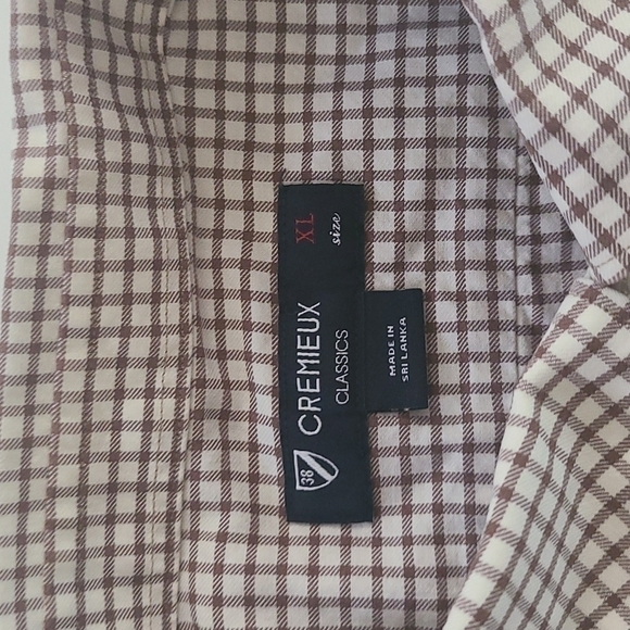 3/$20 Cremieux Classics Brown Plaid Button-Up Shirt - Picture 2 of 6